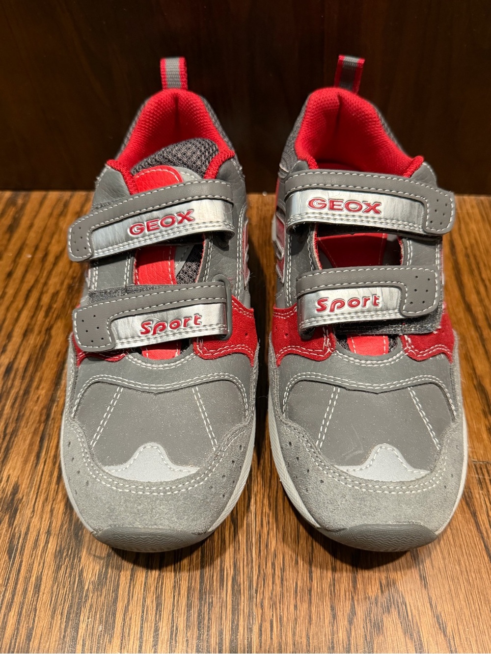 Geox Kids Gray and Sneakers. Never worn. Size 3. Perfect.